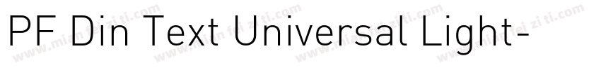 PF Din Text Universal Light字体转换